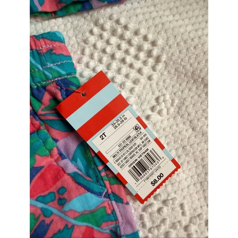 NWT Cat‎ & Jack 2T Tropical Ruffle Tank Set